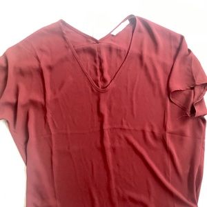 Rust Colored Short Sleeve Blouse